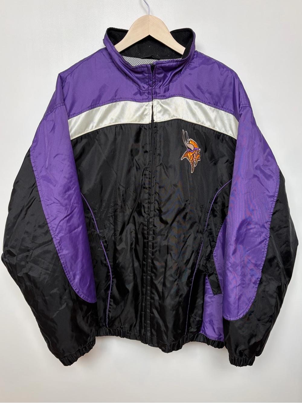 Vintage Minnesota Vikings NFL Full Zip Windbreaker Jacket Coat XL